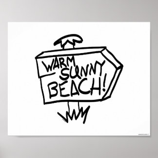 Poster Panneau Plage ensoleillée et chaude