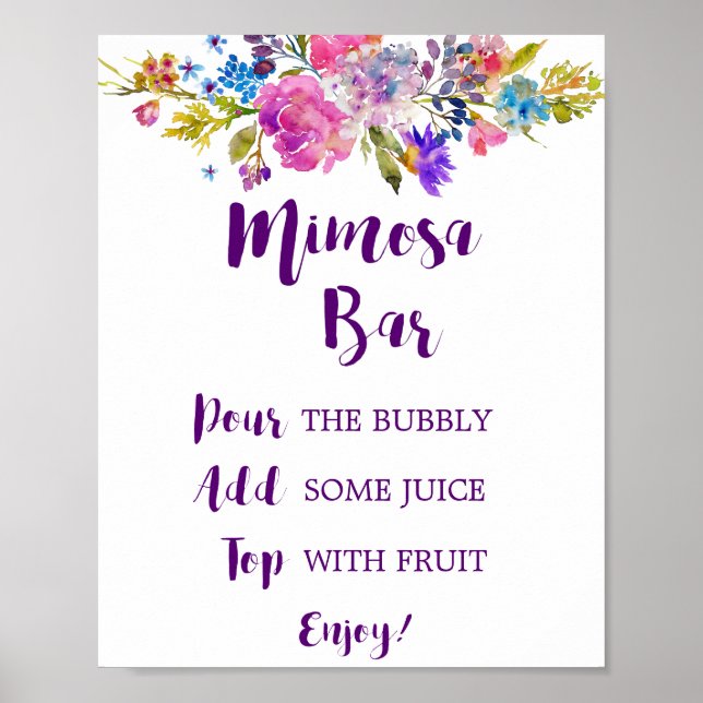 Poster Panneau Plum violet Jardin Mimosa (Devant)