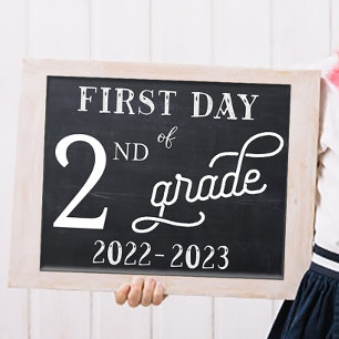Poster Panneau pour le premier jour d'école 