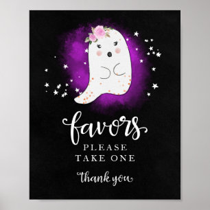 Poster Panneau pour les Faveurs de Baby Shower d'Hallowee