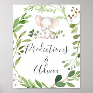 Poster Panneau Prédictions et conseils pour le Baby showe