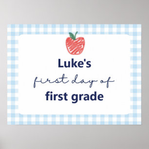 Poster panneau premier jour d'école