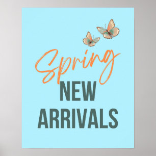 Poster Panneau Printemps Nouveaux arrivants, Vente au dét