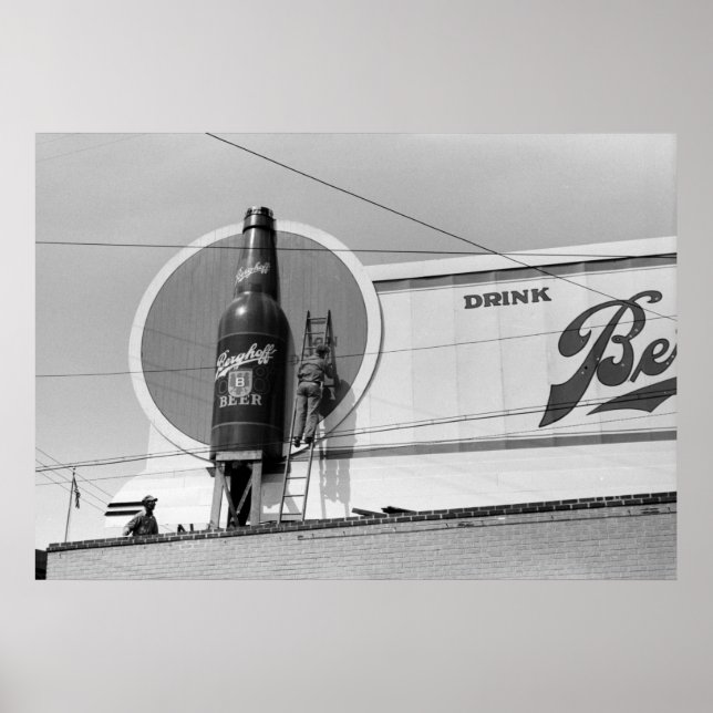 Poster Panneau publicitaire de la bière, 1940 (Devant)