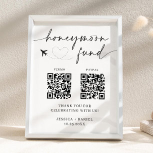 Poster Panneau QR Code pour la Caisse de Lune de Miel – R