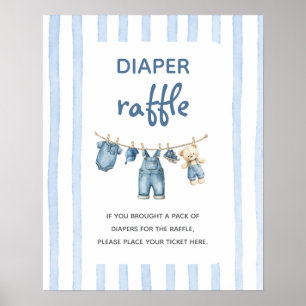 Poster Panneau Raffin bleu Jean Baby