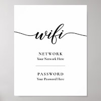 Panneau réseau de mot de passe Wifi Calligraphie i