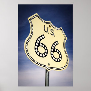 Poster Panneau Route 66