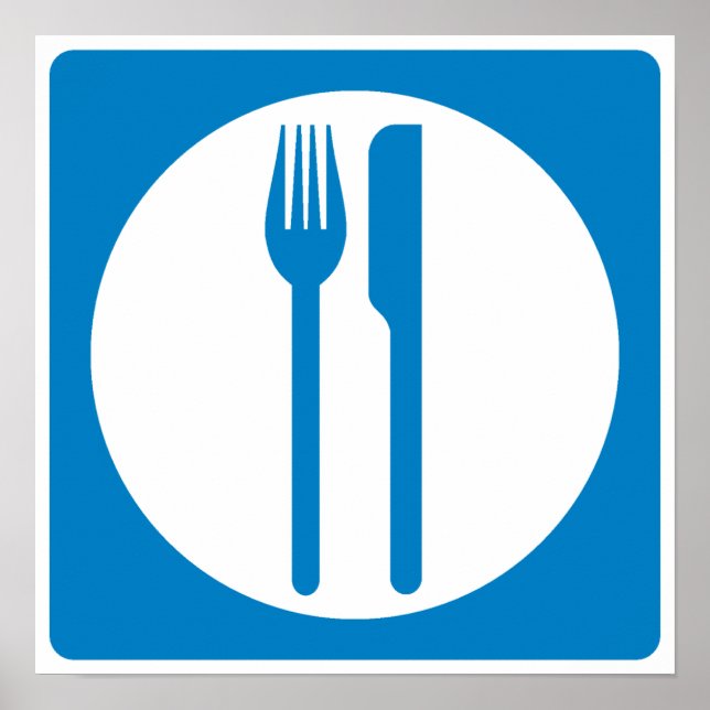 Poster Panneau routier du restaurant (Devant)