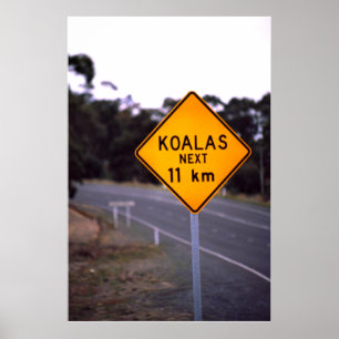 Poster Panneau routier Nouvelle-Galles du Sud, Australie