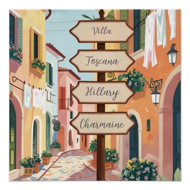 Poster Panneau Rustique personnalisé - Vintage Family Kee (Devant)