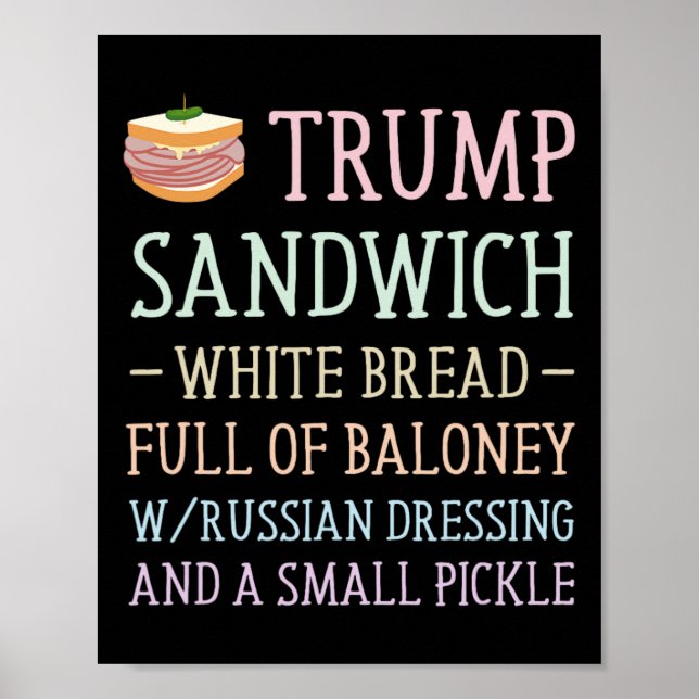 Poster Panneau sandwich anti-Trump drôle (Devant)