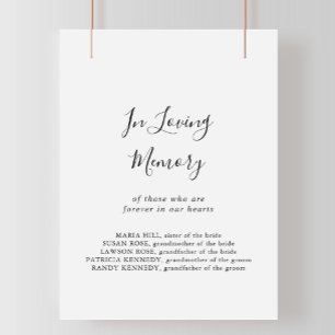 Poster Panneau Simple Minimaliste En Mémoire Aimante