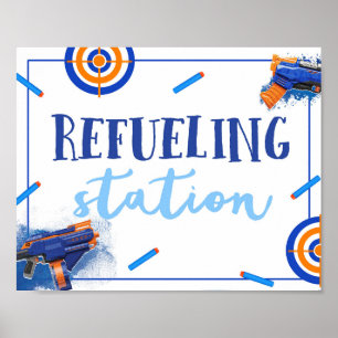 Poster Panneau Station de ravitaillement Dart Gun Party