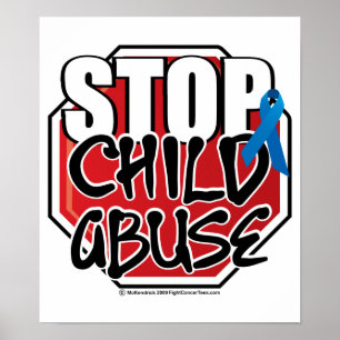 Poster Panneau Stop Child Abuse