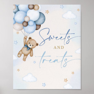 Poster Panneau Table Ours en peluche Douceurs et Traiteme