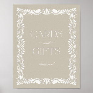 Poster Panneau Talavera beige Carreaux Espagnol Cartes et
