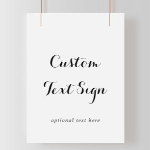 Poster Panneau texte personnalisé Calligraphie moderne