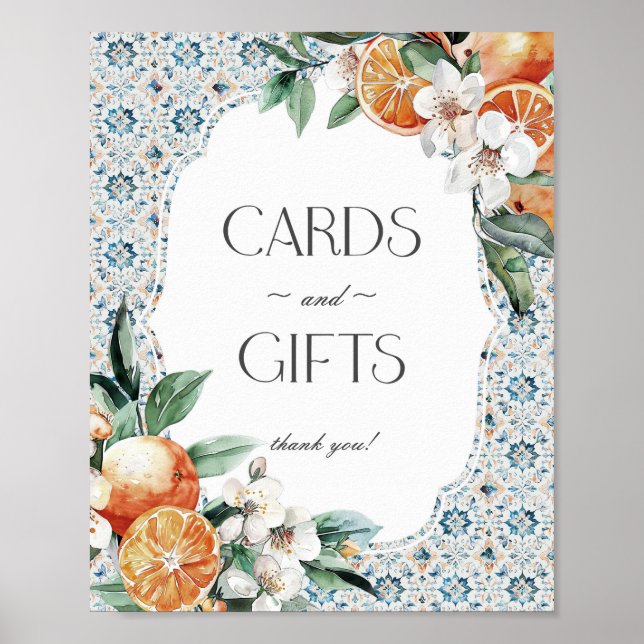 Poster Panneau Toscane Carrelage italien Cartes et cadeau (Devant)