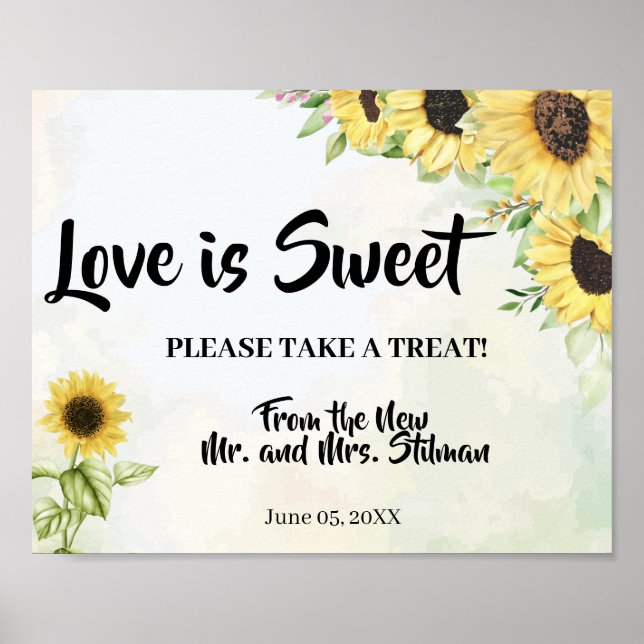 Poster Panneau Tournesols Mariage Enterrement de Vie de J (Devant)
