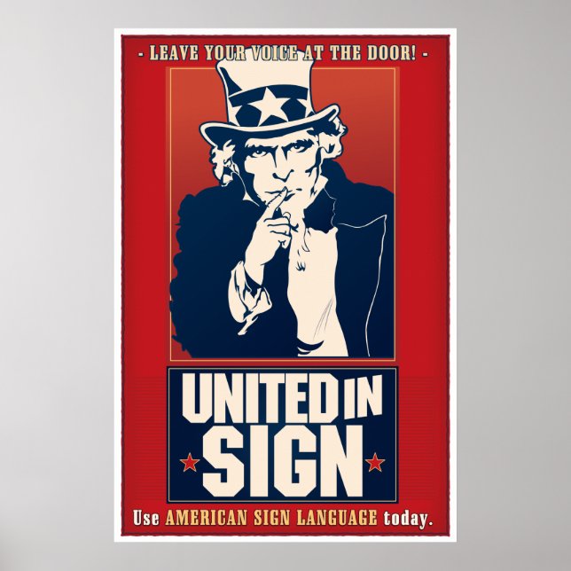 Poster Panneau Unis (ASL) (Devant)