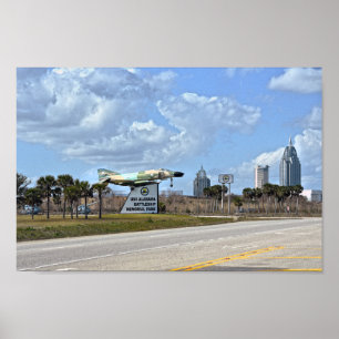Poster Panneau USS Alabama Battleship Memorial Park
