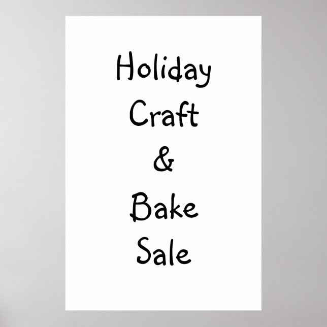 Poster Panneau Vente artisanale (Devant)