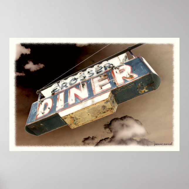 Poster Panneau vintage (Devant)