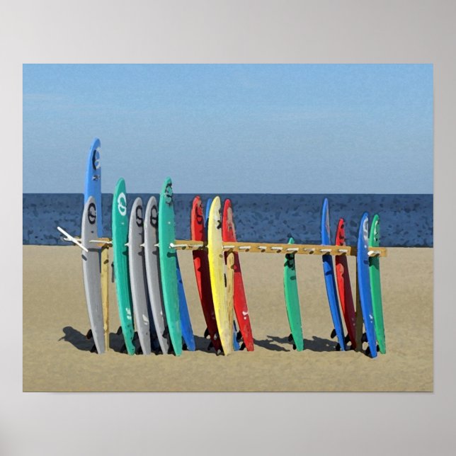 Poster Panneaux de surf Asbury Park NJ Beach (Devant)