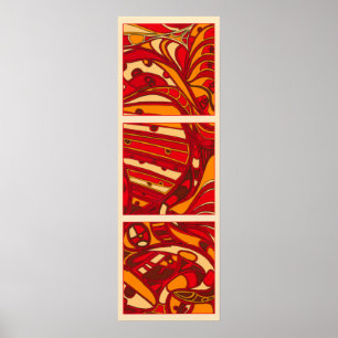 Poster Panneaux orange Abstraits