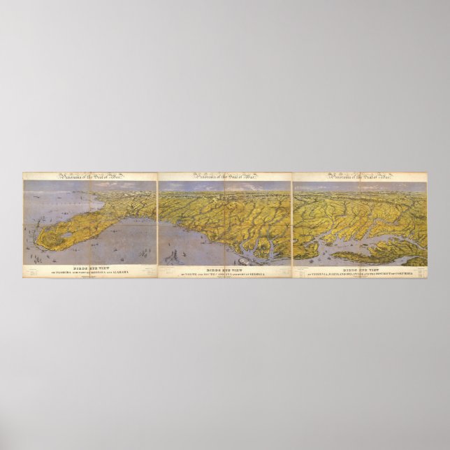 Poster Panorama composite du siège de la guerre (Devant)