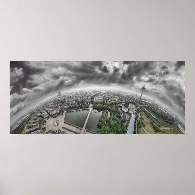 Poster Panorama de Cologne - 360 degrés! (Devant)