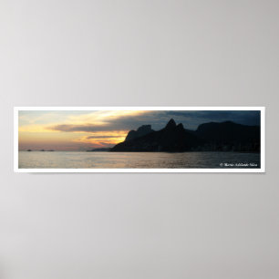 Poster Panorama de coucher du soleil d'Arpoador