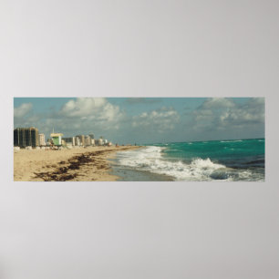 Poster Panorama de la côte de Miami Beach