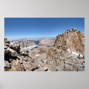Poster Panorama de la crête du sentier du Mont Whitney - 