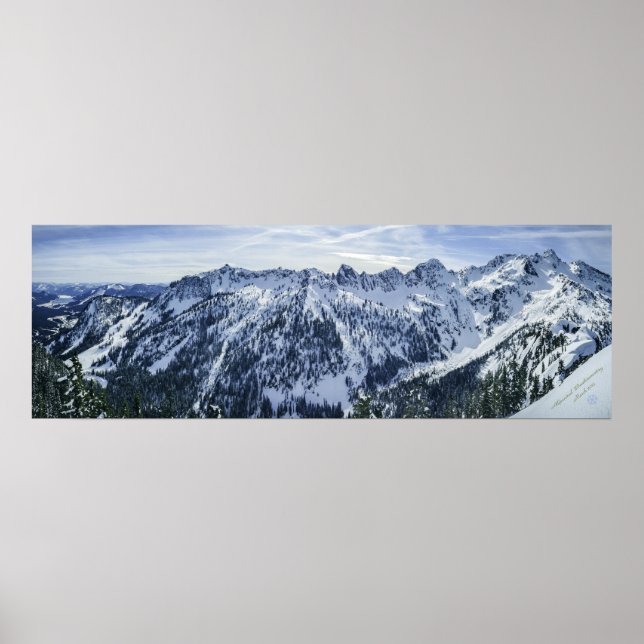 Poster Panorama de l'arrière-pays alpestre (Devant)