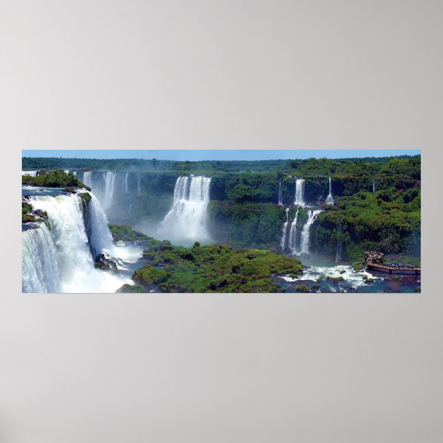 Poster Panorama des chutes d'Iguazu du Brésil (Devant)