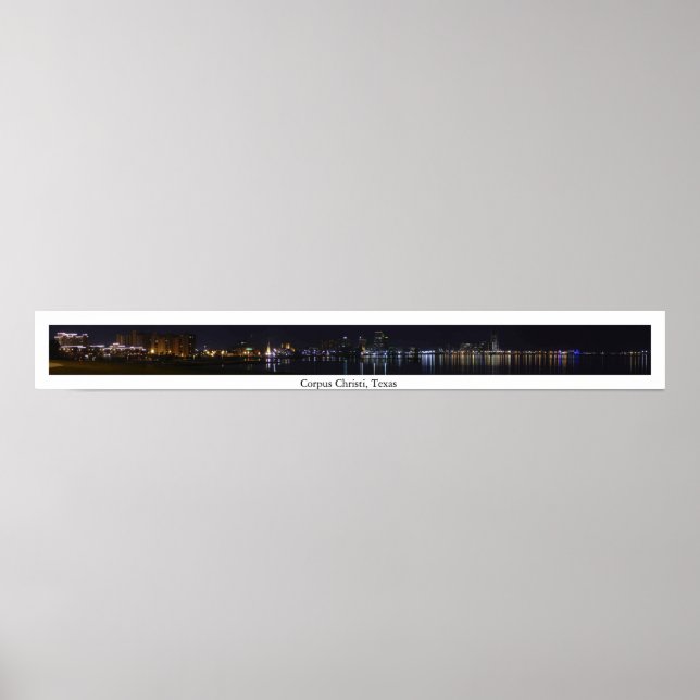 Poster Panorama du Corpus Christi Skyline (Devant)