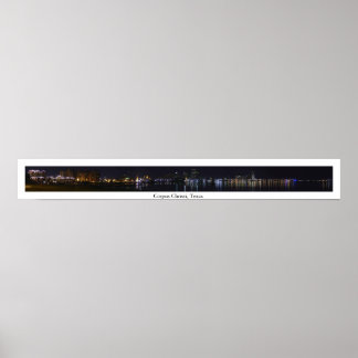 Poster Panorama du Corpus Christi Skyline