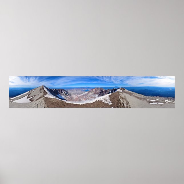 Poster Panorama du Sommet du Mont Saint-Hélène (Devant)