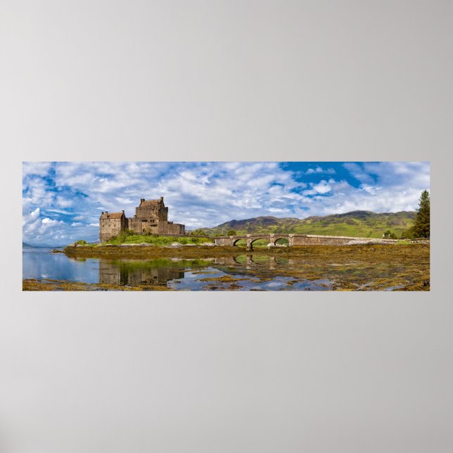 Poster Panorama Eilean Donan Castle vue du sud (Devant)