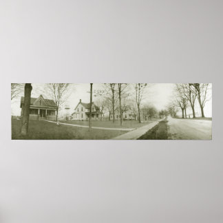 Poster Panorama vintage de Kelleys Island W Lakeshore Dr.