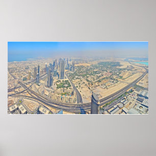Poster Panoramique de Dubaï depuis le Burj Khalifa