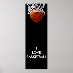 Poster Panoramique I Love Basketball