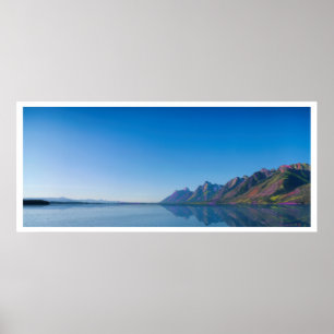 Poster Panoramique Lake Side Hills Spring Bloom