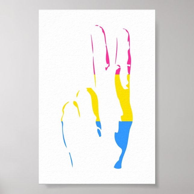 Poster pans fierté signe de paix (Devant)