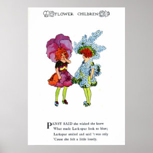 Poster Pansy et Larkspur