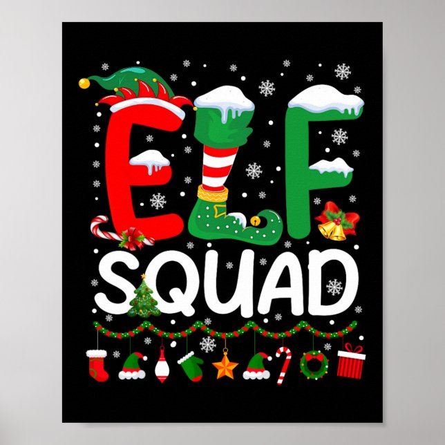 Poster Pantalon de pyjama de Noël assorti pour famille El (Devant)