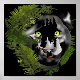 Poster Panther à Foliage.