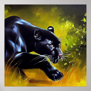 Poster Panthère noire (5) Chat sauvage